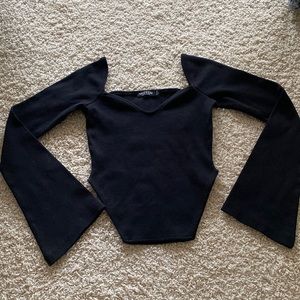 Nasty Gal Black long sleeve top